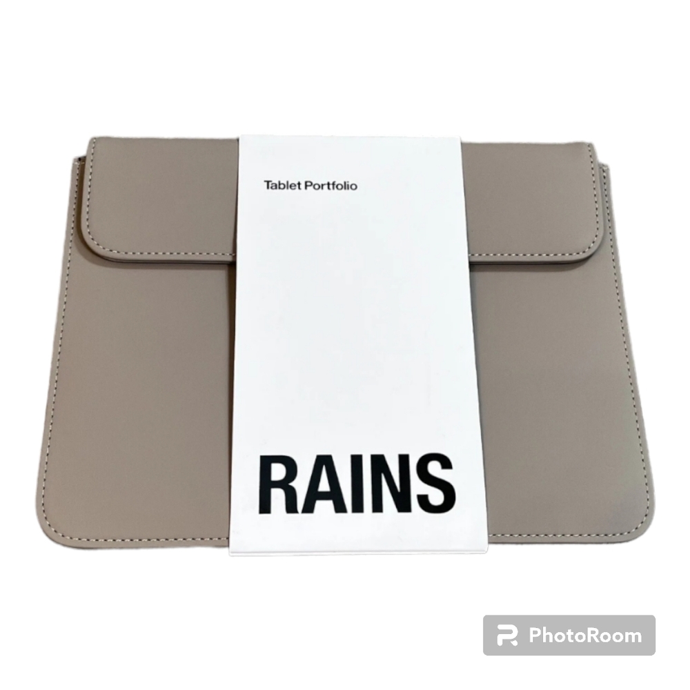 Rains Waterproof Tablet Portfolio Taupe NWT Fits Most Tablets H 7.48in W 9.84in